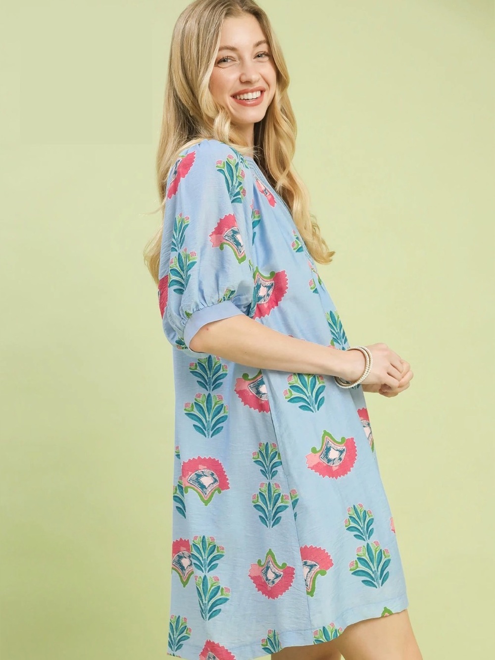 Umgee Abstract Print Mini Dress - Picture 2 of 6